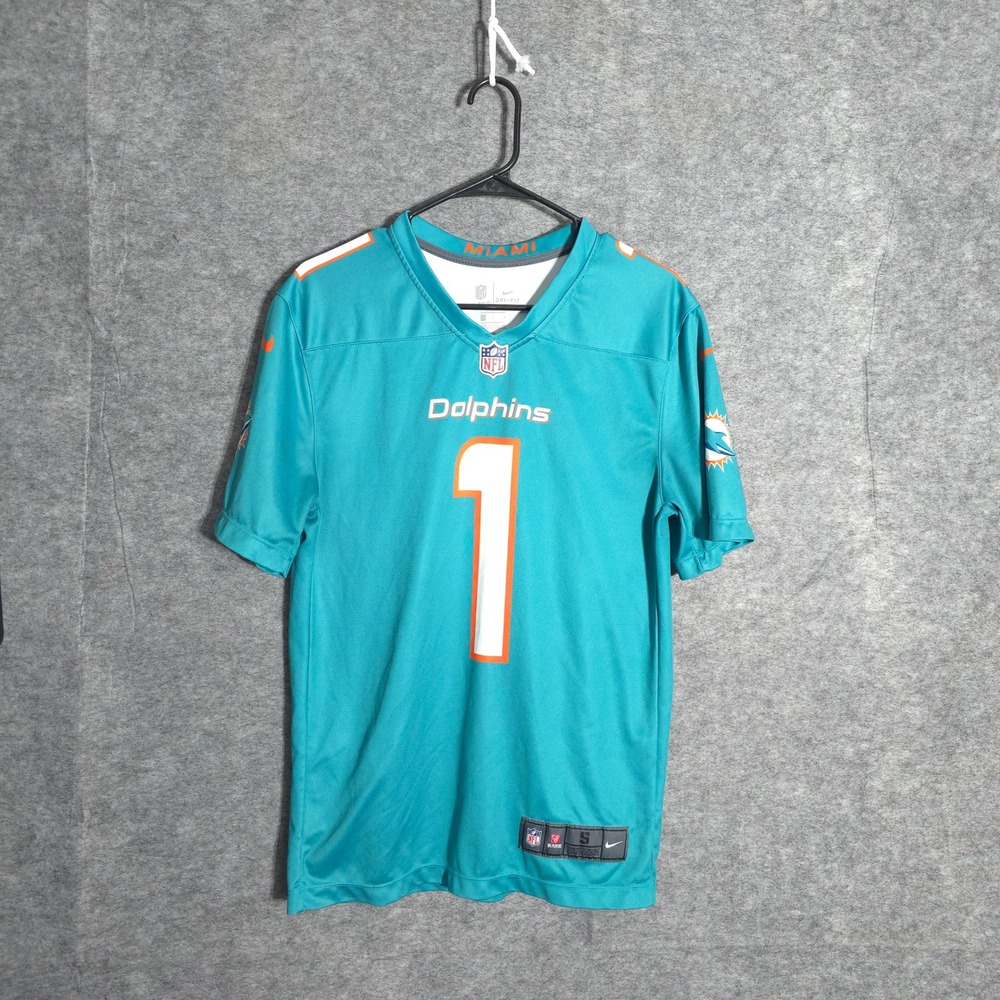 Nike Tua Tagovailoa Miami Dolphins Jersey Mens Small Aqua Teal NFL Onfield #1